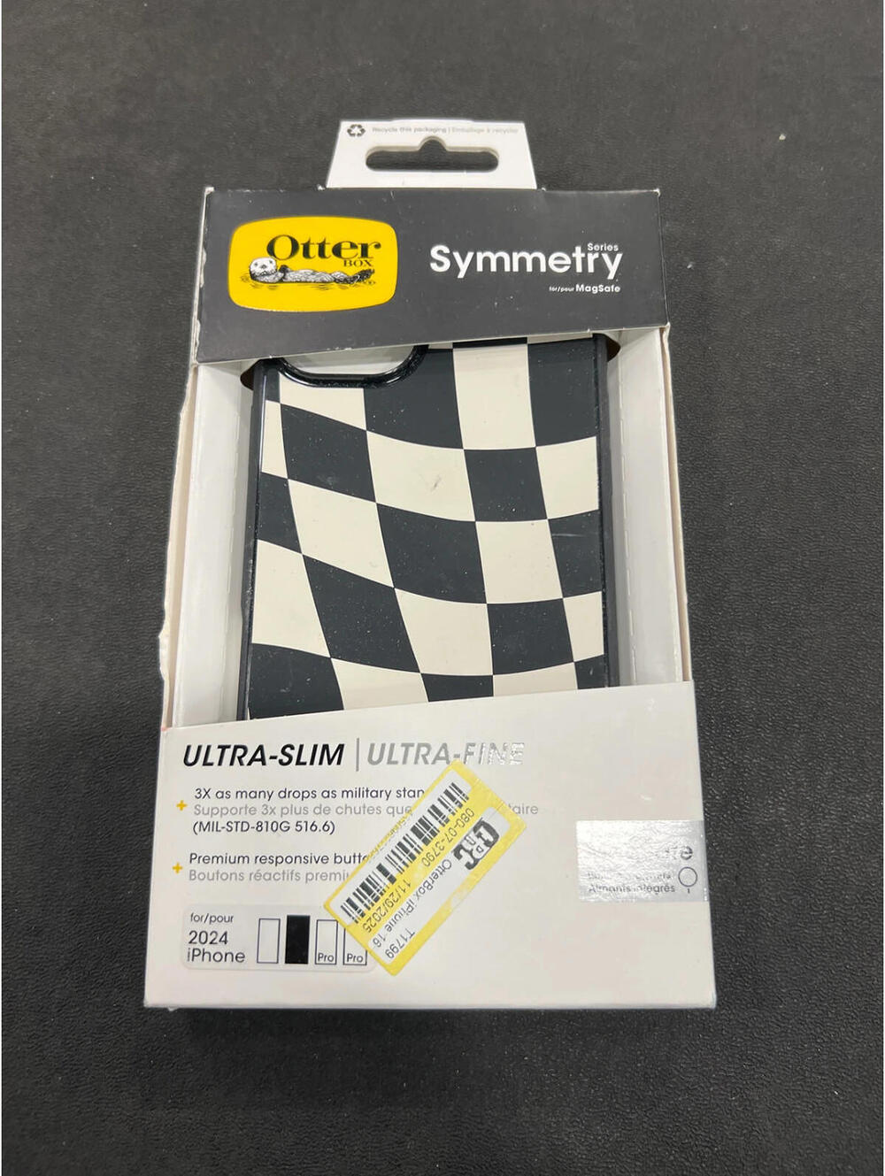 Genuine OtterBox Symmetry Series Case for iPhone 16 Plus – Wavy Charcoal